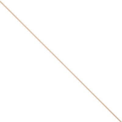 1.0mm Box Link Chain 24 Inch 14k Rose Gold RSC3-24, MPN: RSC3-24, 886774429861