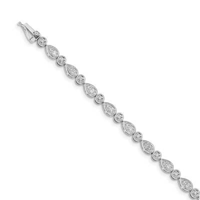 Bracelet 14k White Gold Diamond BM4623-075-WA, MPN: BM4623-075-WA, 883957282206