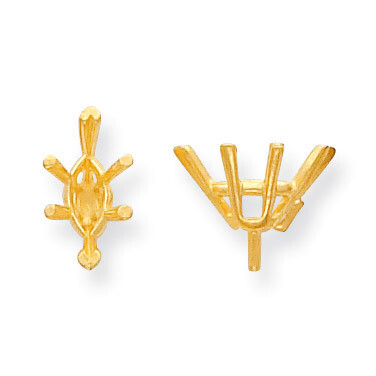 14k Yellow Gold Marquise 6-Prong V-End With Peg .25Ct. Setting YG261-1, MPN: YG261,
