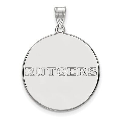 Rutgers x-Large Disc Pendant 10k White Gold 1W025RUT, MPN: 1W025RUT, 886774784052