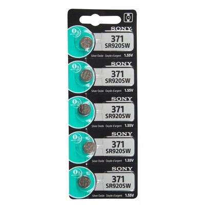 Type 371 SONY Watch Battery Tear Strip Pack of 5 SWB371, MPN: SWB371, 8562019645