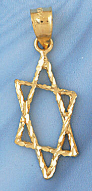 Dazzlers Jewelry Star of David Pendant Necklace Charm Bracelet in Yellow, White or Rose Gold 9165, …