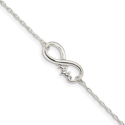 Infinity Sign with HOPE Bracelet 7.5 Inch Sterling Silver Polished QG4232-7.5, MPN: QG4232-7.5, 886…