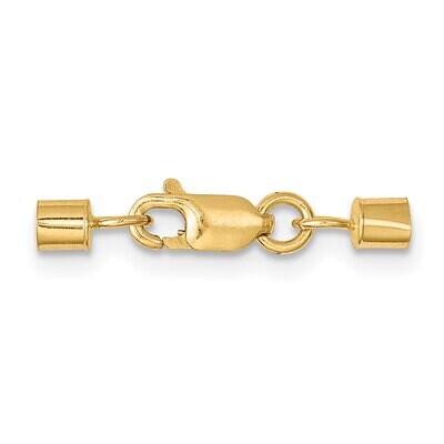 Lobster with Round Endcaps Clasp 14k Yellow Gold YG1675, MPN: YG1675,