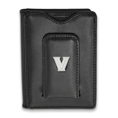 Villanova Univ Black Leather Money Clip Wallet Sterling Silver SS048VIL-W1, MPN: SS048VIL-W1, 19110…