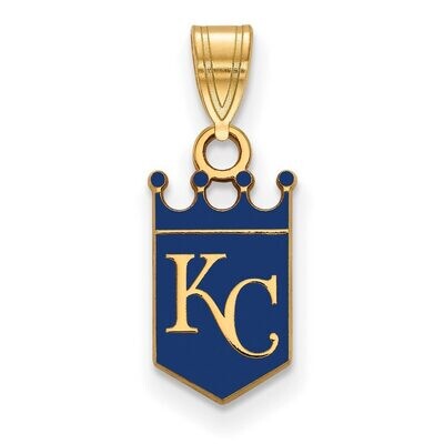 Kansas City Royals Small Enamel Pendant Gold-plated Silver GP016ROY, MPN: GP016ROY, 886774920023