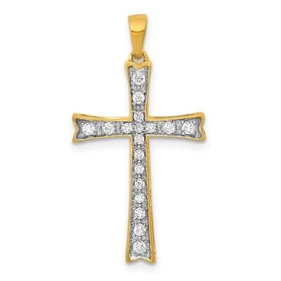 Cross Pendant 14k Gold Diamond PM5065-020-YA, MPN: PM5065-020-YA, 883957305325