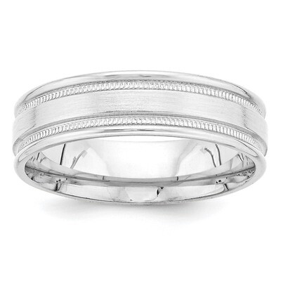 Heavy Comfort Fit Fancy Band 14k White Gold WB102, MPN: WB102, 886774490618
