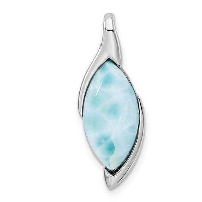 Larimar Pendant Sterling Silver Rhodium-Plated Polished QP5667, MPN: QP5667,