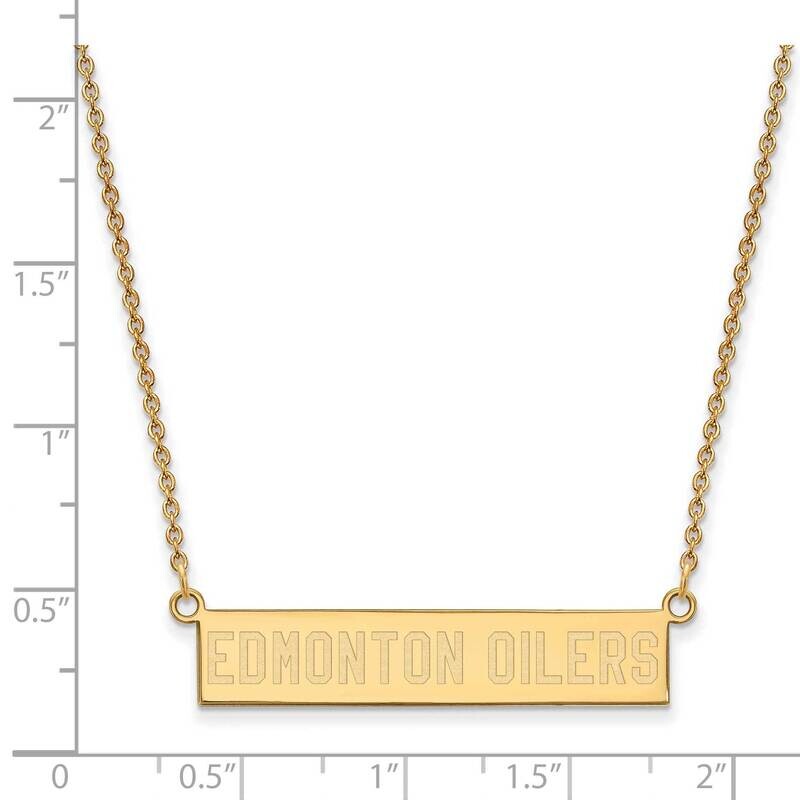 Edmonton Oilers Small Bar Necklace Gold-plated Sterling Silver GP016OIL-18, MPN: GP016OIL-18, 19110…