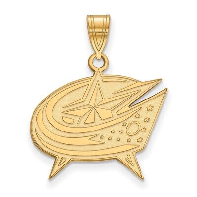 Columbus Blue Jackets Large Pendant 14k Yellow Gold 4Y002BJA, MPN: 4Y002BJA, 886774738208