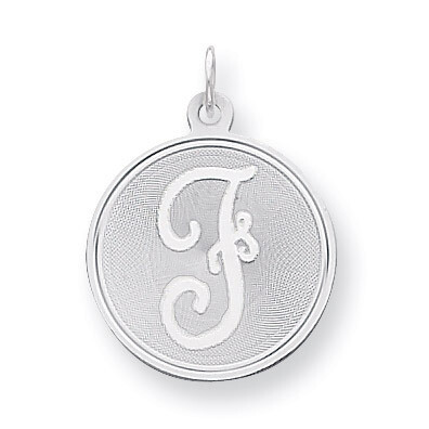 Brocaded Initial F Charm Sterling Silver QC4162F, MPN: QC4162F, 883957397726
