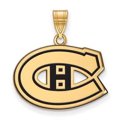 Montreal Canadiens Medium Enamel Pendant Gold-plated Silver GP019CAN, MPN: GP019CAN, 886774743714