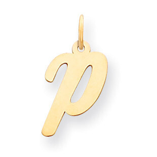 Initial P Charm 14k Gold Medium Script YC660P, MPN: YC660P, 886774137254