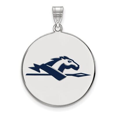 Longwood University XLarge Enamel Disc Pendant Sterling Silver SS021LOC, MPN: SS021LOC, 886774688190