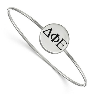 Delta Phi Epsilon Enameled Slip-on Bangle Sterling Silver SS025DPH-6, MPN: SS025DPH-6, 191101101175