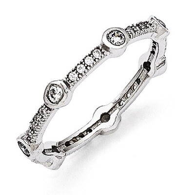 Ring Sterling Silver &amp; Cubic Zirconia QMP1138, MPN: QMP1138, 191101467141