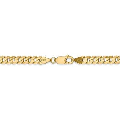 26 Inch 4.75mm Beveled Curb Chain 14k Yellow Gold FBU120-26, MPN: FBU120-26, 886774561424