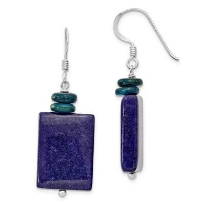 Purple &amp; Green Stone Earrings Sterling Silver SSCMEI17796E, MPN: SSCMEI17796E,