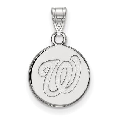 Washington Nationals Small Disc Pendant Sterling Silver SS014NAT, MPN: SS014NAT, 886774627236