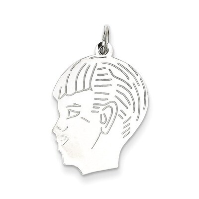 Boy Disc Charm Engravable Sterling Silver QM363/27, MPN: QM363/27, 883957582177