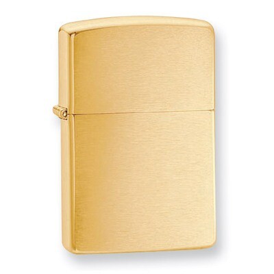 Zippo Solid Brass Plain Brushed Brass Lighter GL1043, MPN: GL1043, 41689107802