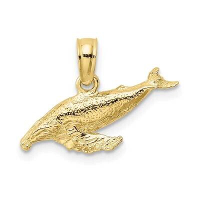 2-D Whale Charm 10k Gold 10K7449, MPN: 10K7449,