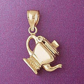 Dazzlers Jewelry Teapot Pendant Necklace Charm Bracelet in Yellow, White or Rose Gold 6953, MPN: DZ…