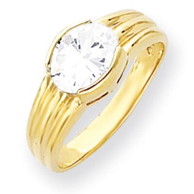 Cubic Zirconia Ring 14k Gold 8x6mm Oval Y4473CZ Diamond, MPN: Y4473CZ, 883957388113