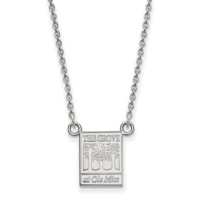 University of Missisippi Small Pendant with Necklace Sterling Silver SS064UMS-18, MPN: SS064UMS-18,…