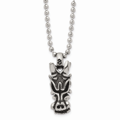 Dragon Head Pendant Necklace Stainless Steel Antiqued SRN803-22 by Chisel, MPN: SRN803-22, 88677467…