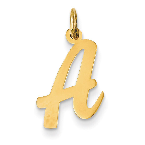 Medium Script Initial A Charm 14k Gold YC660A, MPN: YC660A, 886774137100