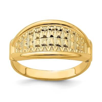 Tapered Marquise Pattern Ring 14k Gold Diamond-cut K4614, MPN: K4614, 637218085705