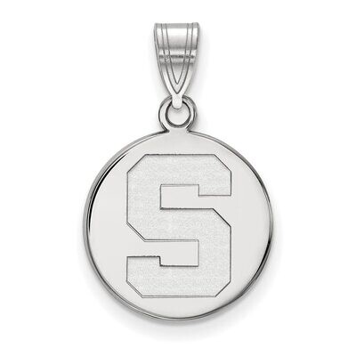 Michigan State University Medium Disc Pendant 14k White Gold 4W039MIS, MPN: 4W039MIS, 886774847320