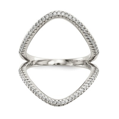 CZ Diamond Ring Sterling Silver QR6672, MPN: QR6672, 191101271632