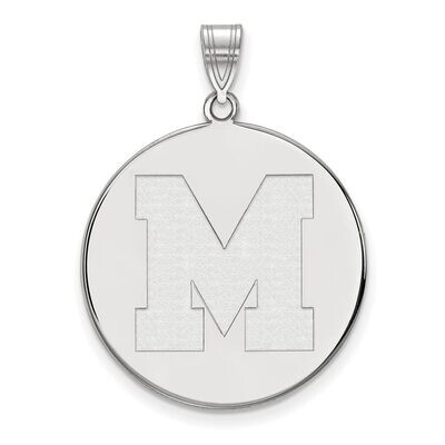 University of Memphis x-Large Disc Pendant 14k White Gold 4W042UMP, MPN: 4W042UMP, 886774848228