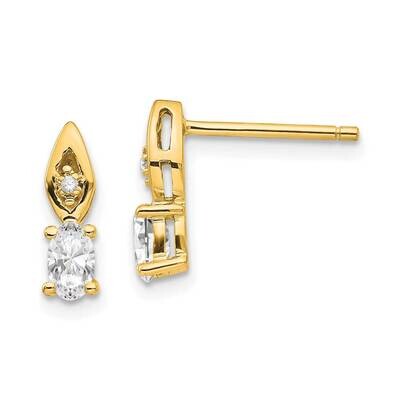 White Topaz Diamond Earring 14k Gold XBS596, MPN: XBS596, 191101801044