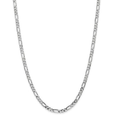 Leslie&#39;s 5.0mm Flat Figaro Chain 20 Inch 14K White Gold HB-1302-20, MPN: 1302-20, 191101846946