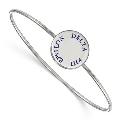 Delta Phi Epsilon Enameled Slip-on Bangle Sterling Silver SS021DPH-6, MPN: SS021DPH-6, 191101101090