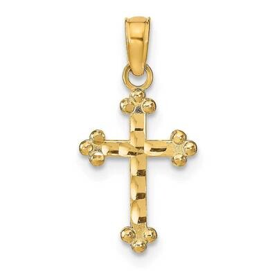Cross Pendant 14k Gold Diamond-cut K8423, MPN: K8423, 63721811638