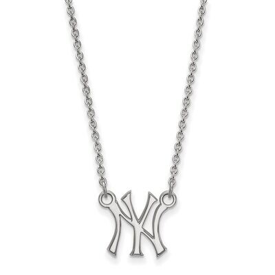 New York Yankees Small Pendant with Chain Necklace 14k White Gold 4W015YAN-18, MPN: 4W015YAN-18, 88…