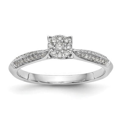Complete Diamond Cluster Engagement Ring 14k White Gold RM2386E-020-WAA, MPN: RM2386E-020-WAA, RM23…