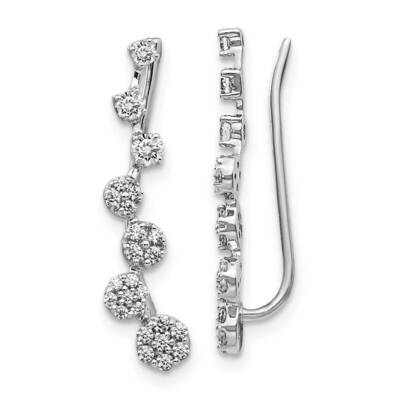 Earrings 14k White Gold Diamond EM4154-050-WA, MPN: EM4154-050-WA, 883957205687