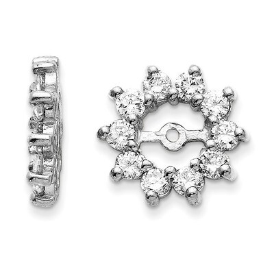 Earring Jackets 14k White Gold AA Quality Diamond XJ1WAA, MPN: XJ1WAA, 883957115047