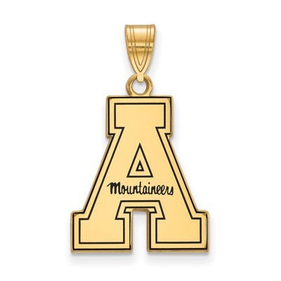 Appalachian State U Enamel Large Pendant Gold-plated Sterling Silver GP024APS, MPN: GP024APS, 88677…