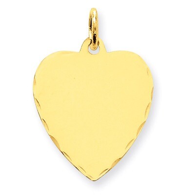 Etched .013 Gauge Engravable Heart Disc Charm 14k Gold XM208/13, MPN: XM208/13, 883957493770