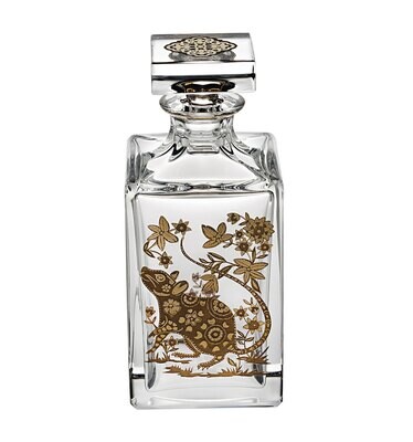 Vista Alegre Golden Rat Whisky Decanter With Gold 48002989, MPN: 48002989, 5601266927046