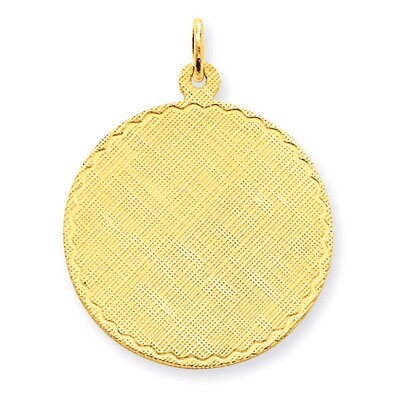Patterned .018 Gauge Circular Engravable Disc Charm 14k Gold XM266/18, MPN: XM266/18, 883957416564