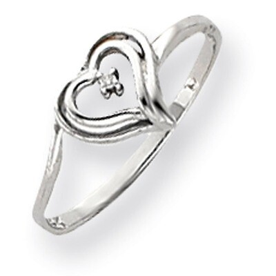Diamond Heart Ring 14k White Gold Y4178AA, MPN: Y4178AA, 191101632549
