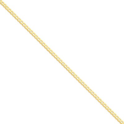 3.8mm Concave Curb Chain 20 Inch 14k Gold LCR100-20, MPN: LCR100-20, 886774418155